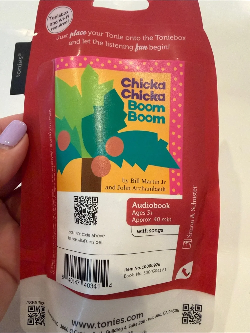 NWT Tonie Audiobook Character Chicka Chicka Boom Boom